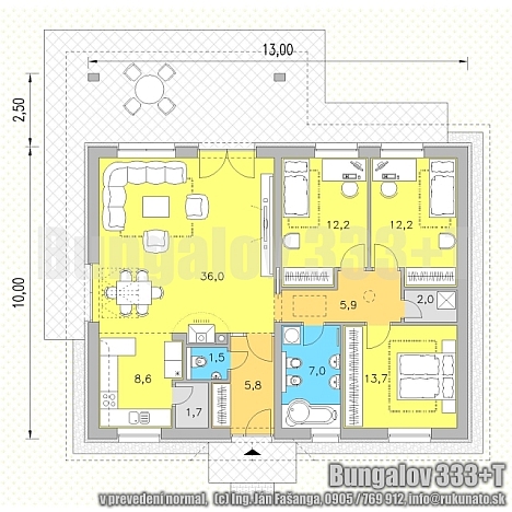 Bungalov 333+T (v prevedení normal)